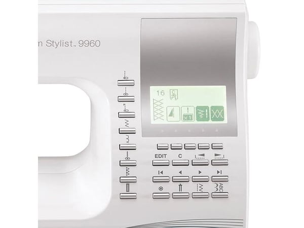 Singer Quantum Stylist 9960 - Symaskine - 600 søm - 13 et-trins knaphuller - LCD näyttö