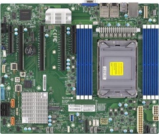 SUPERMICRO X12SPi-TF - Hovedkort - ATX - LGA4189-sokkel - C621A Chipset - USB 3.2 Gen 1 - 2 x 10 Gigabit LAN - innbygd grafikk - for SCLA25TQC R609...