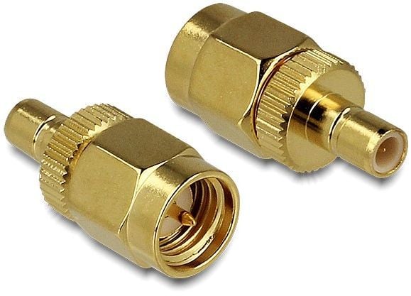 DeLOCK - RF-sovitin - SMB (uros) - SMA (uros) - kultainen