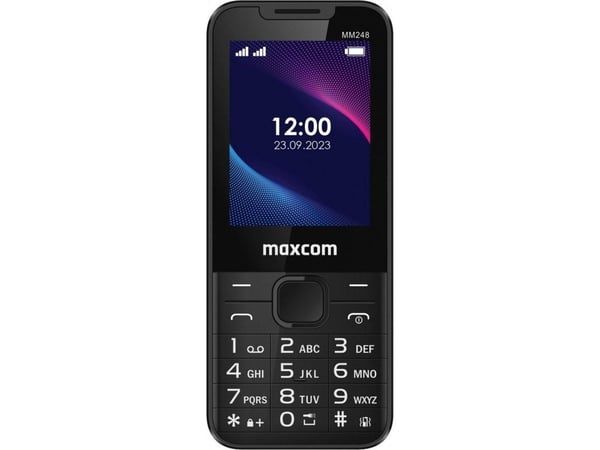MaxCom Classic MM248 4G, Perusmalli, Kaksois-SIM, 6,1 cm (2.4"), 240 x 320 pikseliä, Musta