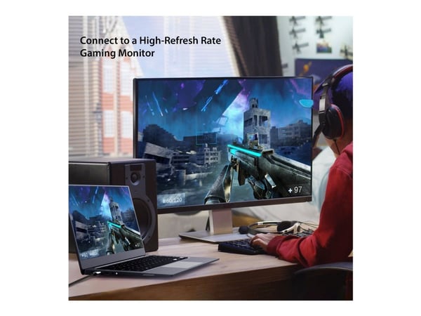 j5create JCC157 - Adapterkabel - USB-C hann til HDMI hann - 1.8 m - skjermet - romgrå/svart - 4 K 144 Hz (3840 x 2160) støtte, 8 K 60 Hz (7680 x 43...