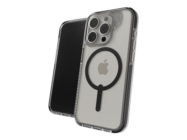 Zagg Santa Cruz Snap - Baksidedeksel for mobiltelefon - MagSafe-samsvar - svart, gjennomsiktig - for Apple iPhone 15 Pro