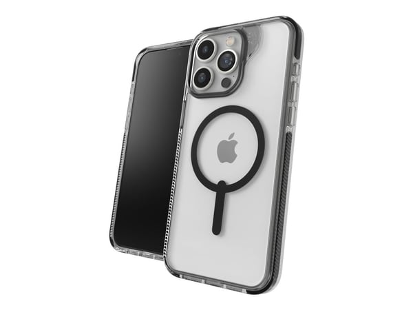 Zagg Santa Cruz Snap - Baksidesskydd för mobiltelefon - MagSafe-kompatibilitet - svart, transparent - för Apple iPhone 15 Pro Max
