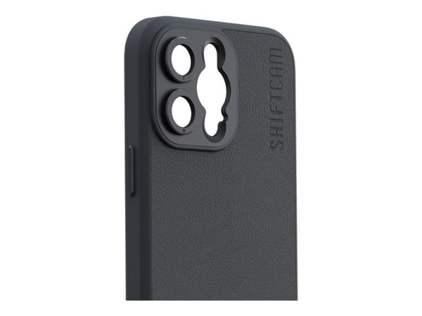 ShiftCam - Baksidedeksel for mobiltelefon - with lens mount - MagSafe-samsvar - veganlær - koksgrå - for Apple iPhone 14 Pro Max