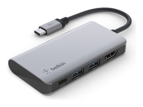 Belkin AVC006btSGY, USB 3.2 Gen 1 (3.1 Gen 1) Type-C, 100 W, Hopea, 4K Ultra HD, HDMI, USB 3.2 Gen 1 (3.1 Gen 1) Type-A, USB 3.2 Gen 1 (3.1 Gen 1) ...