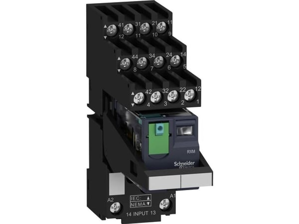 Schneider Electric RXM4AB2BDPVS, Musta, Läpinäkyvä, 24 V, UL 508 EN/IEC 61810-1 CSA C22.2 No 14 IEC 61984 EAC Lloyd''s IP20, 1500 VA, 6 A, 26,9 x 8...