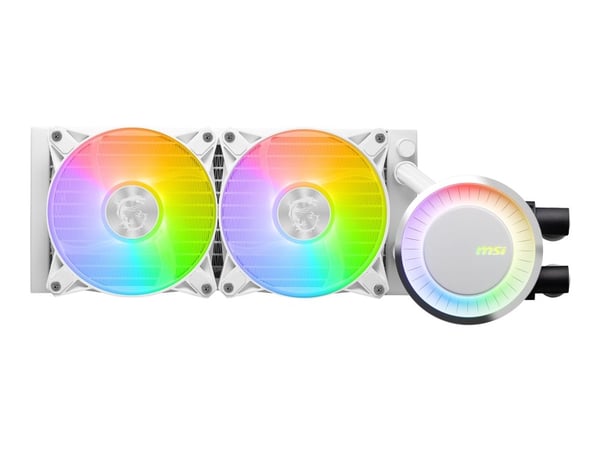 MSI MAG Coreliquid E240 WHITE, Nestejäähdytyspakkaus, 12 cm, Valkoinen