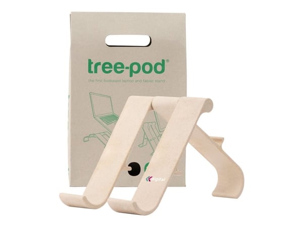R-Go Tabletin ja kannettavan tietokoneen jalusta Treepod - Stander til notebook - hvid
