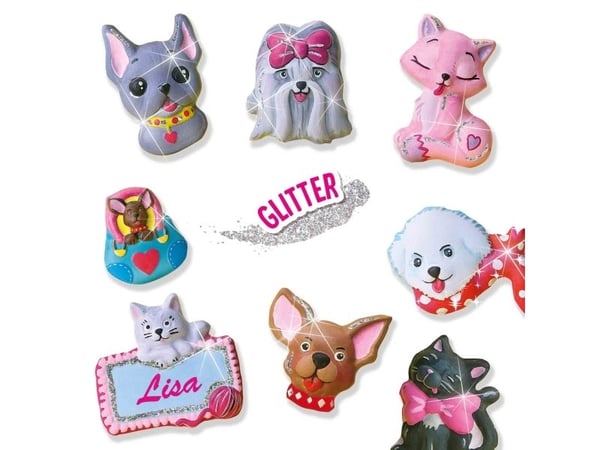 SES Creative Casting & Painting- Cats & Dogs, Støpe/malesett for barn, 5 år, Flerfarget