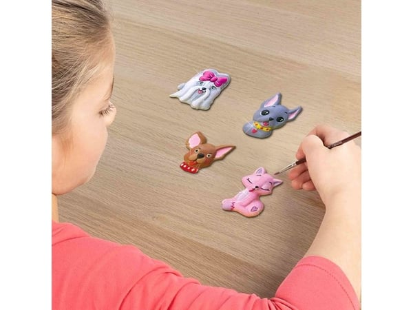 SES Creative Casting & Painting- Cats & Dogs, Støpe/malesett for barn, 5 år, Flerfarget