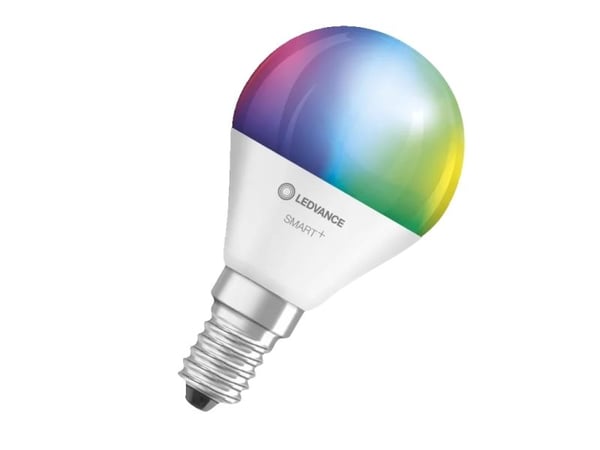 LEDVANCE SMART+ - LED-lyspære - form: P46 - E14 - 4.9 W (ekvivalent 40 W) - klasse F - RGBW-lys - 2700-6500 K - hvit