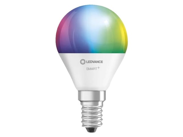 LEDVANCE SMART+ - LED-lyspære - form: P46 - E14 - 4.9 W (ekvivalent 40 W) - klasse F - RGBW-lys - 2700-6500 K - hvit