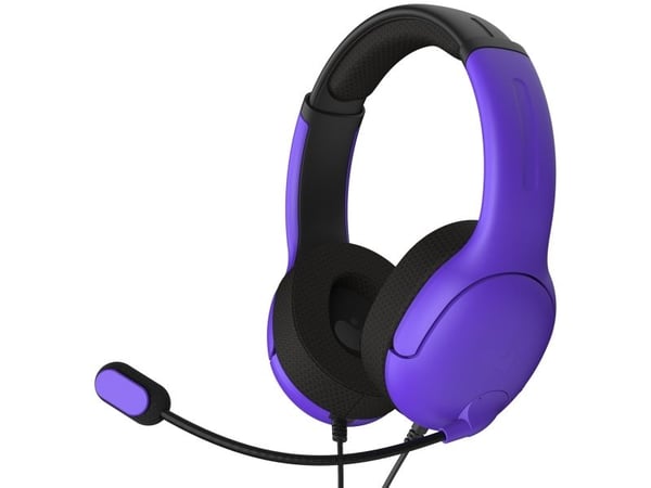 PDP Nebula Ultra Violet AIRLITE, Koblet med ledninger (ikke trådløs), Spilling, Hodesett, Svart, Fiolett