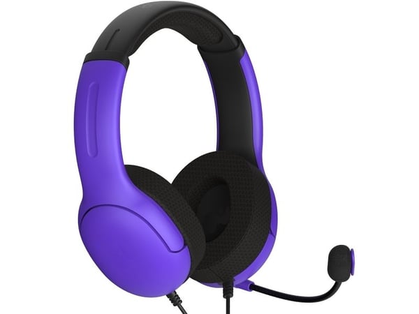 PDP Nebula Ultra Violet AIRLITE, Koblet med ledninger (ikke trådløs), Spilling, Hodesett, Svart, Fiolett