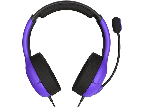 PDP Nebula Ultra Violet AIRLITE, Koblet med ledninger (ikke trådløs), Spilling, Hodesett, Svart, Fiolett