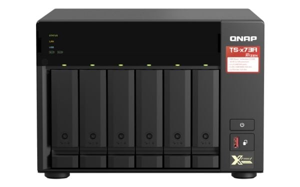 QNAP TS-H1277AXU-RP - NAS-server - 12 brønner - kan monteres i rack - SATA 6Gb/s - RAID 0, 1, 5, 6, 10, 50, 60, JBOD - RAM 32 GB - 2.5 Gigabit Ethe...