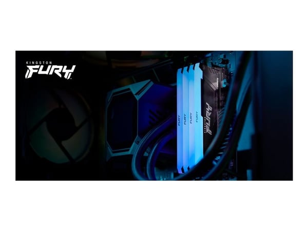 Kingston FURY Beast RGB - DDR4 - sett - 64 GB: 2 x 32 GB - DIMM 288-pin - 3200 MT/s / PC4-25600 - CL16 - 1.35 V - ikke-bufret - ikke-ECC - svart