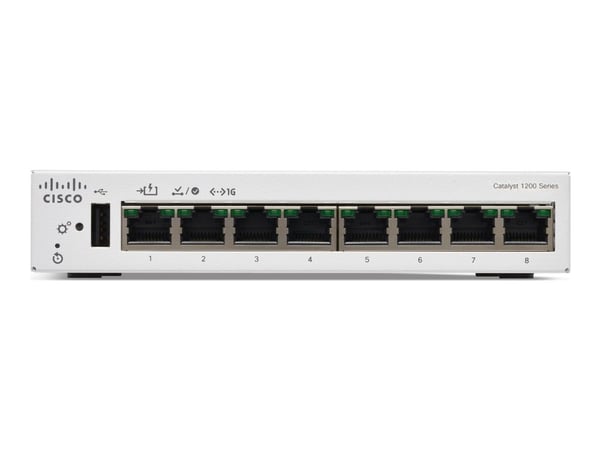 Cisco C1200-8T-D, Hallittu, L2/L3, Gigabit Ethernet (10/100/1000)