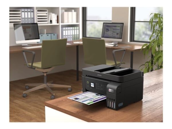 Epson EcoTank ET-4800 - Multifunksjonsskriver - farge - ink-jet - påfyllbar - A4 (medie) - opp til 10 spm (trykking) - 100 ark - 33.6 kbps - USB, L...