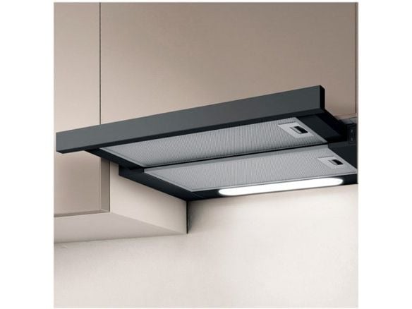 Elica Elite 14 LUX BL/A/60 - Panser - teleskopisk - bredde: 59.8 cm - dybde: 28 cm - ekstraksjon og resirkulasjon (-) - svart