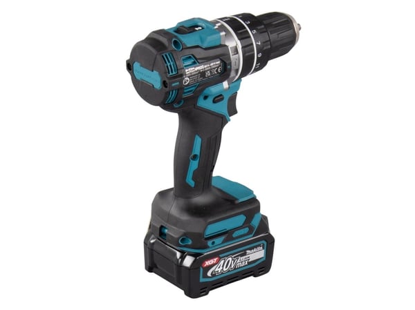 Makita - Hammerbor/driver - trådløs - 2 hastigheter - nøkkelfri borhylse 13 mm - 64 N·m - 2 batterier, inkludert lader - 40 V