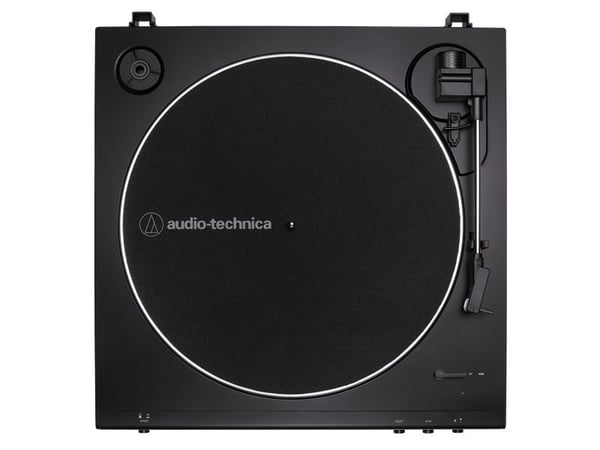 Audio-Technica AT-LP60X, Beltedrevet platespiller, Fullautomatisert, Sort, V-belte, Aluminium, 33 1/3,45 RPM