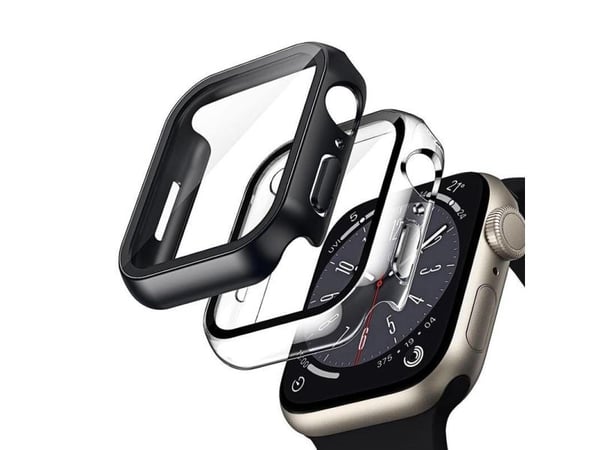 Crong CRG-45HS-CLR, Etui, Smartklokke, Sportsklokke, Gjennomsiktig, Apple, Apple Watch Series 7/8 45mm, Polykarbonat (PC), Herdet glass