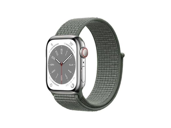 Crong CRG-44NLB-MGN, Klokkereim, Apple, Apple Watch Series 1/2/3/4/5/6/7/8/9/SE/ULTRA/ULTRA 2, Nylon, Grønn