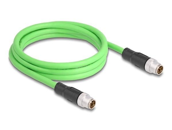 DeLOCK 80437, 2 m, SF/UTP (S-FTP), M12, M12, M12