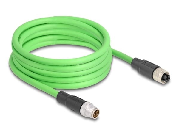 DeLOCK 80432, 2 m, SF/UTP (S-FTP), M12, M12, M12