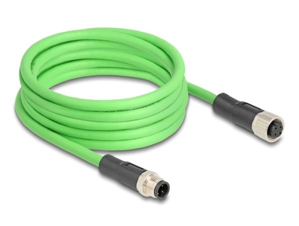 DeLOCK 80409, 5 m, SF/UTP (S-FTP), M12, M12, M12