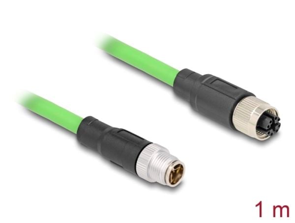 DeLOCK 80431, 1 m, SF/UTP (S-FTP), M12, M12, M12