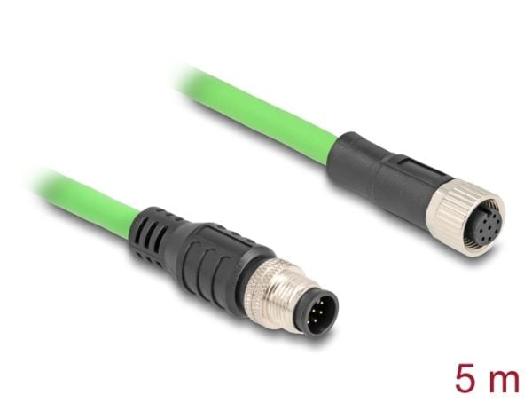 DeLOCK 80404, 5 m, SF/UTP (S-FTP), M12, M12, M12