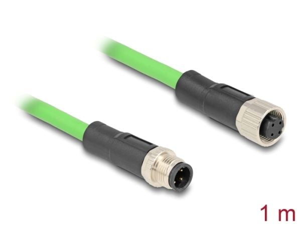 DeLOCK 80406, 1 m, SF/UTP (S-FTP), M12, M12, M12