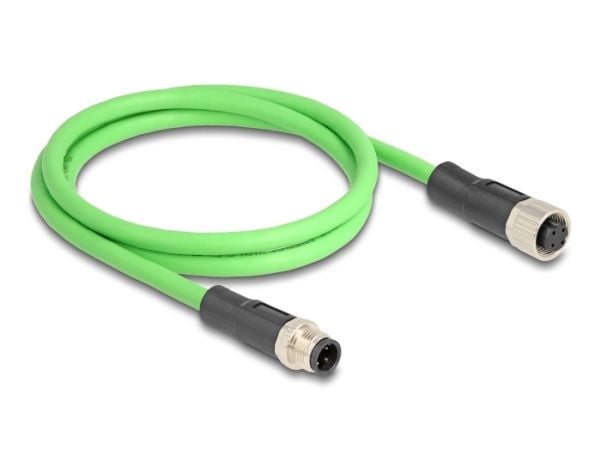 DeLOCK 80406, 1 m, SF/UTP (S-FTP), M12, M12, M12