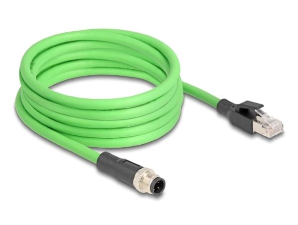 DeLOCK 80426, 1 m, SF/UTP (S-FTP), M12, RJ-45