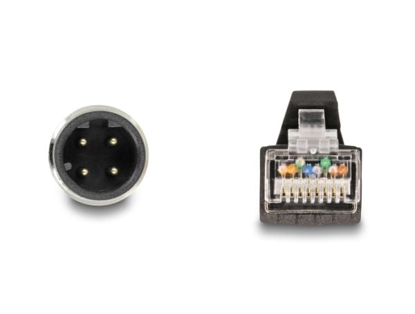 DeLOCK 80426, 1 m, SF/UTP (S-FTP), M12, RJ-45