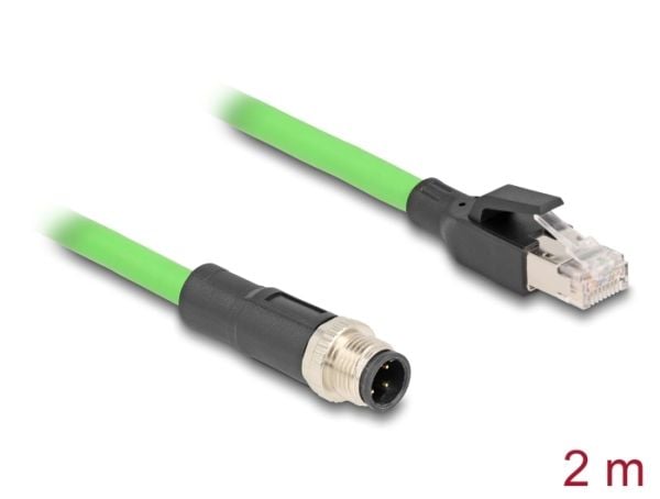 DeLOCK 80427, 2 m, SF/UTP (S-FTP), M12, RJ-45