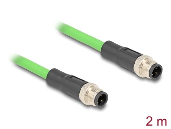 DeLOCK 80417, 2 m, SF/UTP (S-FTP), M12, M12, M12