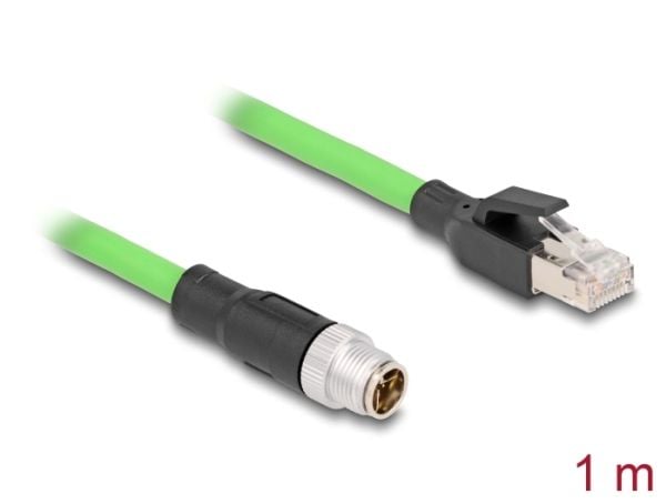 DeLOCK 80441, 1 m, SF/UTP (S-FTP), M12, RJ-45