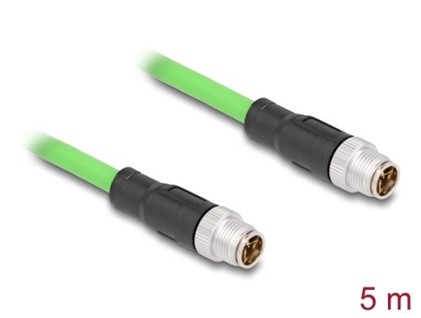 DeLOCK 80439, 5 m, SF/UTP (S-FTP), M12, M12, M12