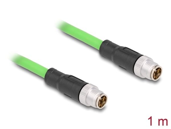 DeLOCK 80436, 1 m, SF/UTP (S-FTP), M12, M12, M12