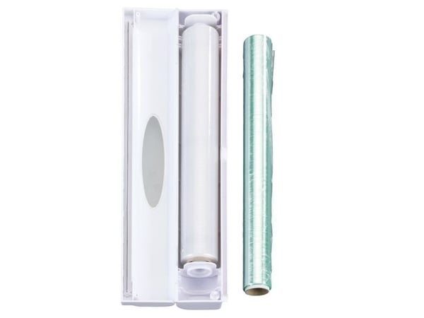 WENKO 86674100, Håndholdt plastfoliedispenser, Aluminiumsfolie, Hvit, 380 mm, 67 mm, 52 mm