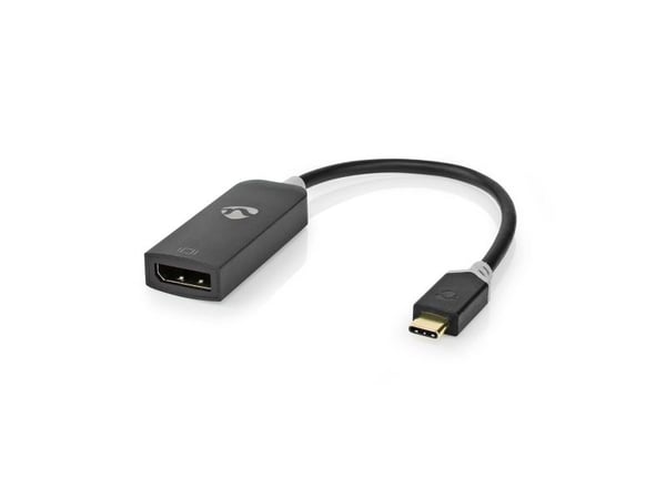 Nedis USB-C 3.1 Adapter Cable - USB-/DisplayPort-adapter - USB-C (hane) till DisplayPort (hona) - USB 3.1 - 20 cm - antracit