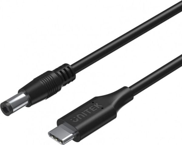 Unitek USB-C - DC 5,5 x 2,5 mm 1,8 m USB-kaapeli Musta (C14116BK-1,8M)