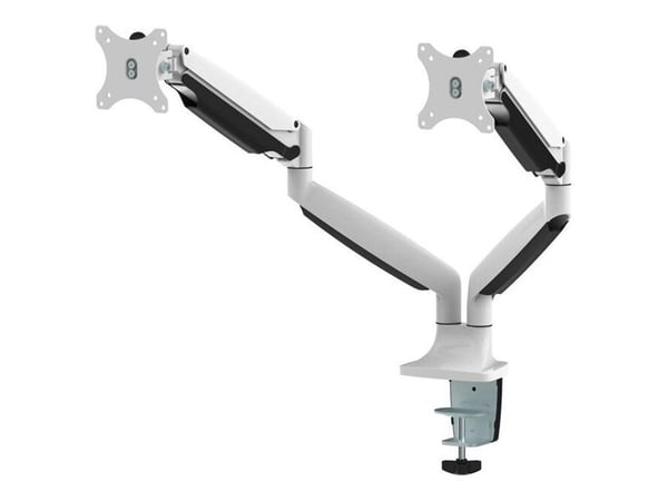 Neomounts NM-D750D - Monteringssett - full bevegelse - for 2 LCD-skjermer - hvit - skjermstørrelse: 10"-32" - klemmemonterbar, malje, skrivebordsmo...