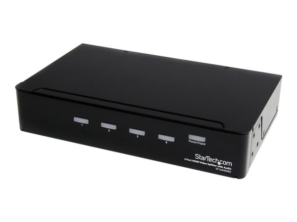 StarTech.com ST124HDMI2, HDMI, 4x HDMI, 1920 x 1200 pikseliä, Musta, Terästä, 1280 x 1024 (SXGA), 1600 x 1200 (UXGA), 1920 x 1080 (HD 1080), 1920 x...