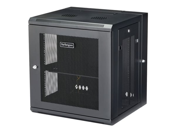 StarTech.com RK12WALHM, Seinään asennettava laitekehikko, 12U, 90 kg, Näppäinlukko, Tehostunut kaapelinhallinta, 28,9 kg