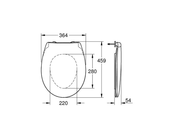 GROHE Bau Ceramic, Vit, 1 styck