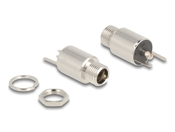 Delock - Strømkontakt - DC-jakk 5,5 mm x 12 mm (ID: 2,1 mm) (hunn) skott - DC 20 V - 10 A